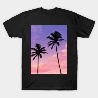 Palm tree purple Sunset T-Shirt